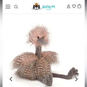 NWT! Retired Jellycat Odette Ostrich.